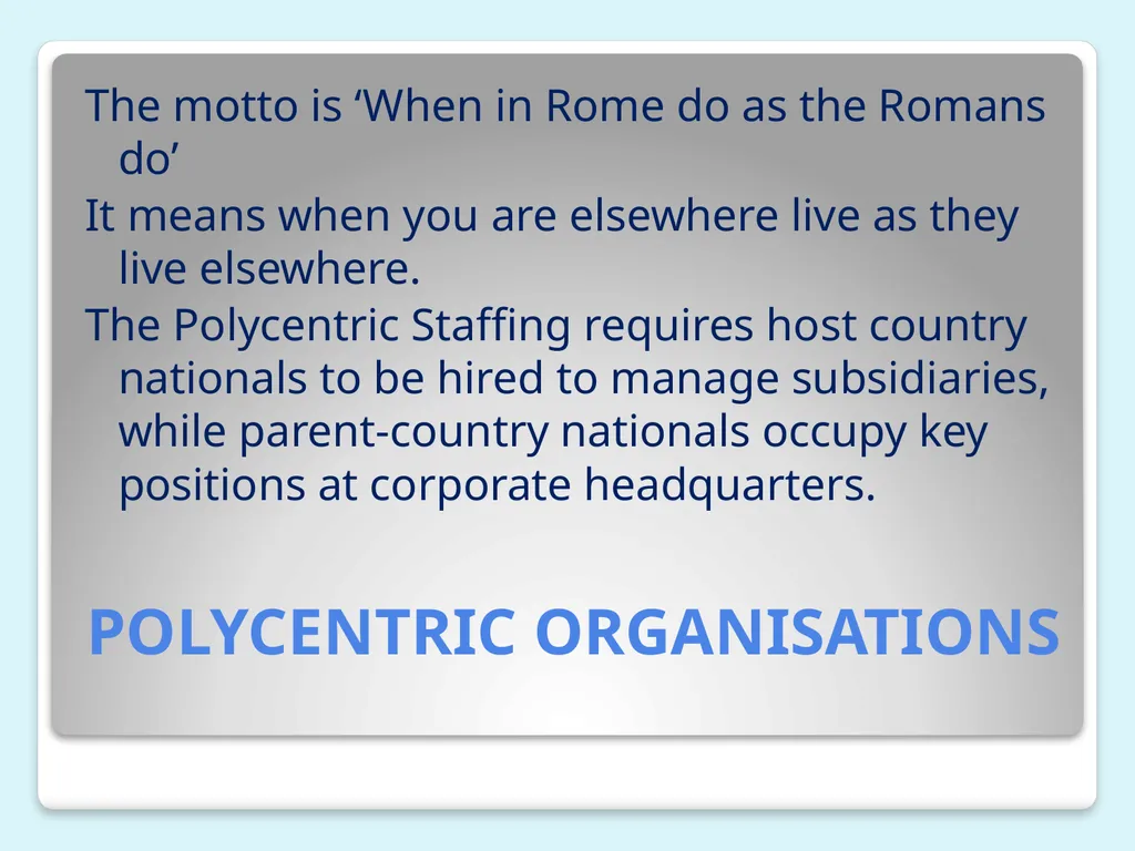 INTERNATIONAL HUMAN RESOURCES MANAGEMENT - slide 14 of 27