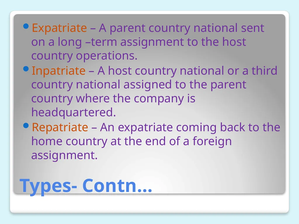 INTERNATIONAL HUMAN RESOURCES MANAGEMENT - slide 4 of 27