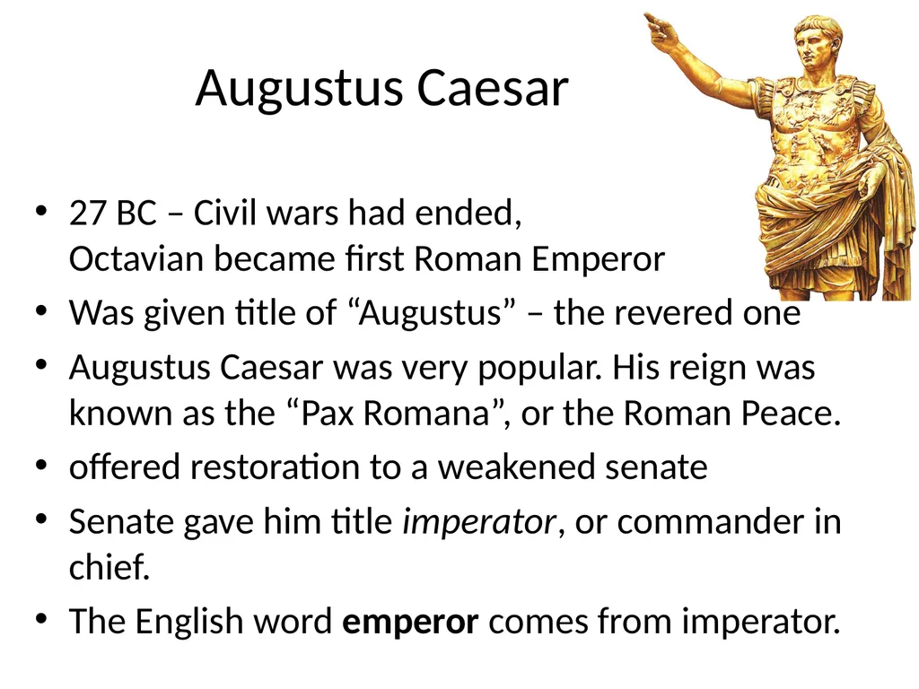 Lesson 2 From Republic to Empire Page 133 in your - slide 23 of 28