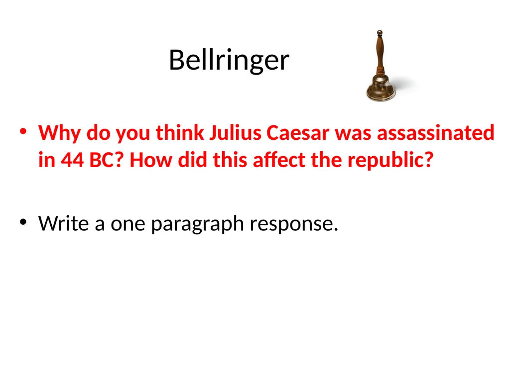 Lesson 2 From Republic to Empire Page 133 in your - slide 16 of 28