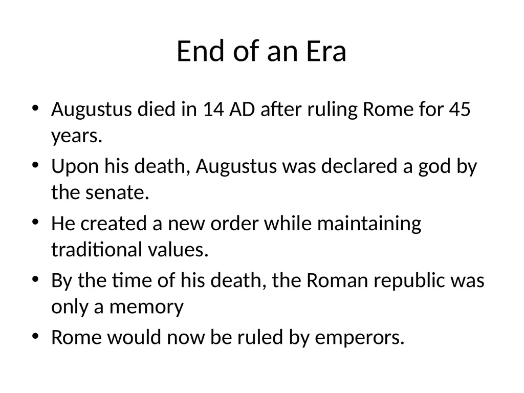 Lesson 2 From Republic to Empire Page 133 in your - slide 28 of 28