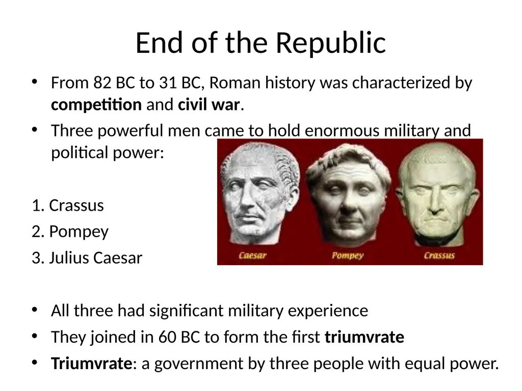 Lesson 2 From Republic to Empire Page 133 in your - slide 7 of 28
