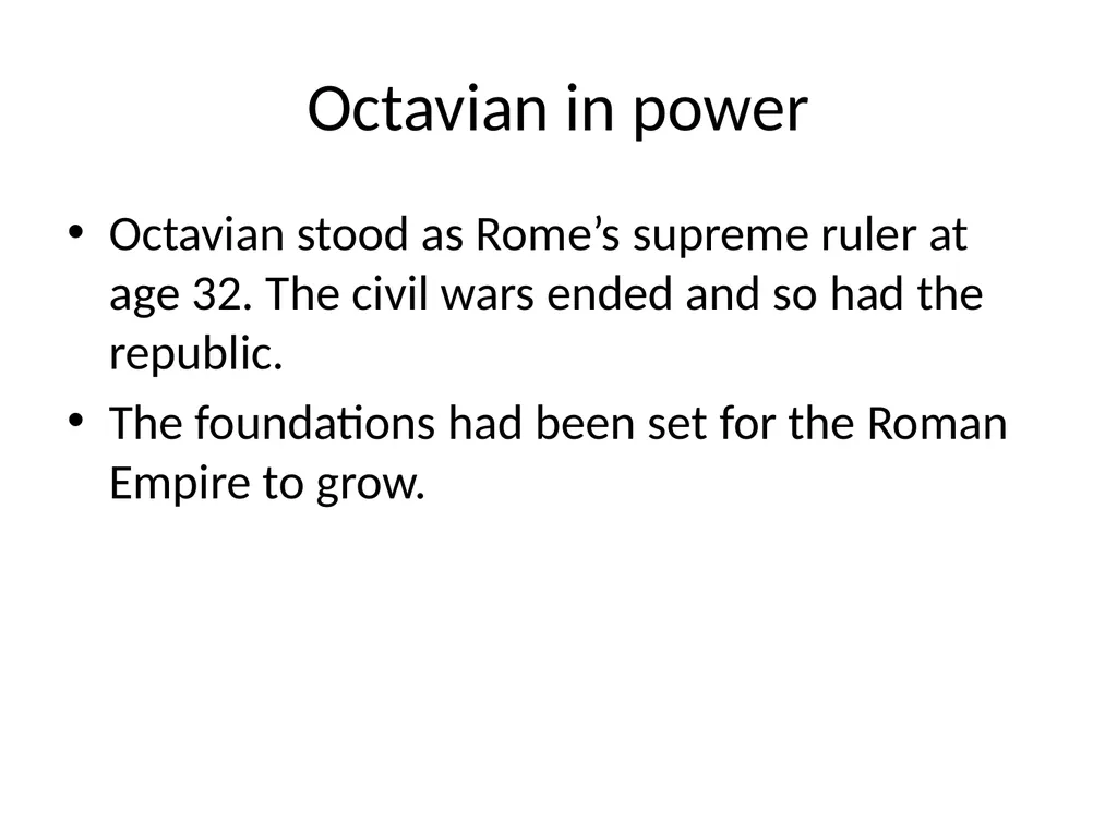 Lesson 2 From Republic to Empire Page 133 in your - slide 22 of 28