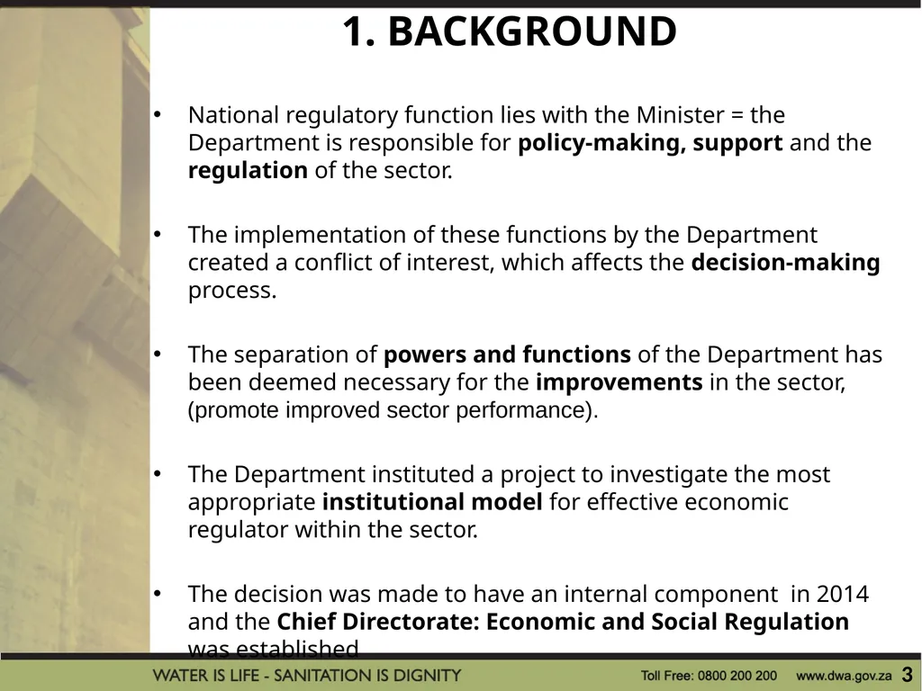 PRESENTATION TITLE Presented by: Name Surname - slide 3 of 21