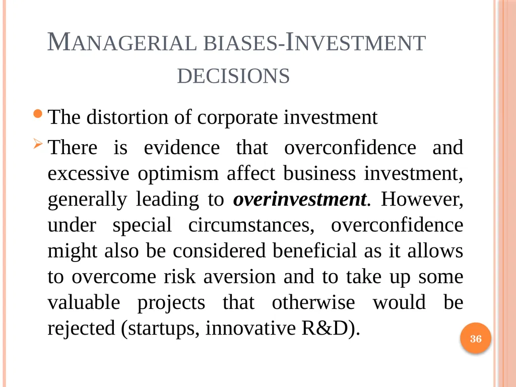 Behavioral Corporate Finance 1 Outline Rational - slide 36 of 38