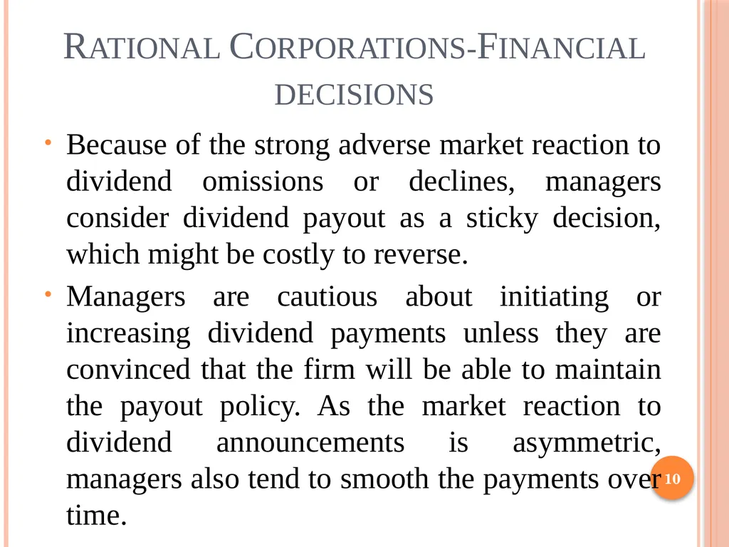Behavioral Corporate Finance 1 Outline Rational - slide 10 of 38