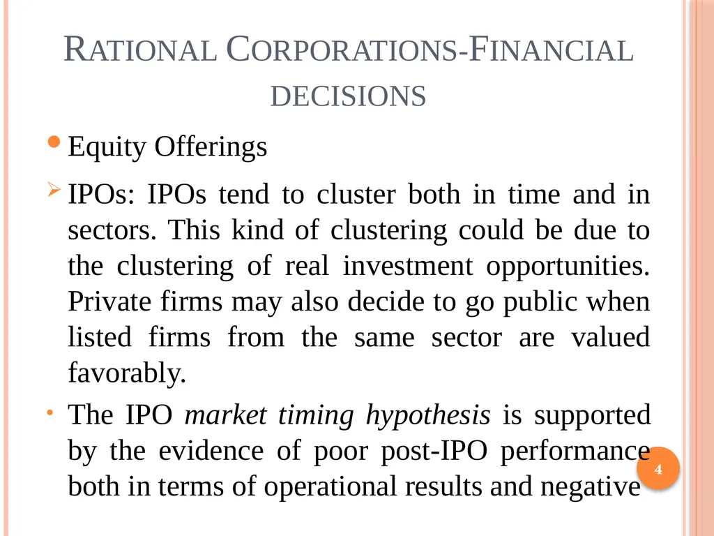 Behavioral Corporate Finance 1 Outline Rational - slide 4 of 38