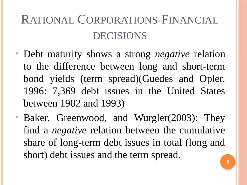 Behavioral Corporate Finance 1 Outline Rational - slide 8 of 38