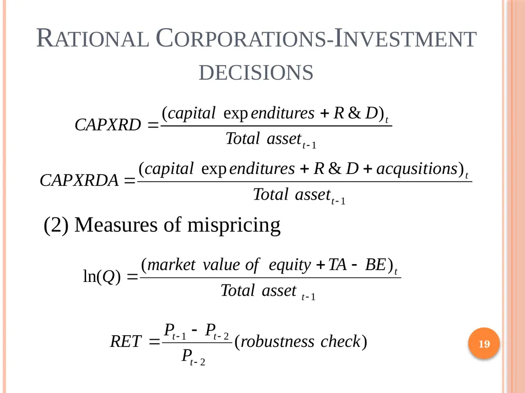 Behavioral Corporate Finance 1 Outline Rational - slide 19 of 38