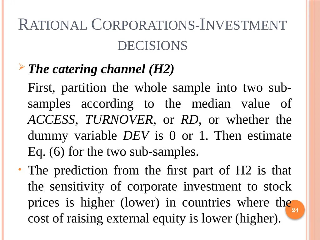 Behavioral Corporate Finance 1 Outline Rational - slide 24 of 38