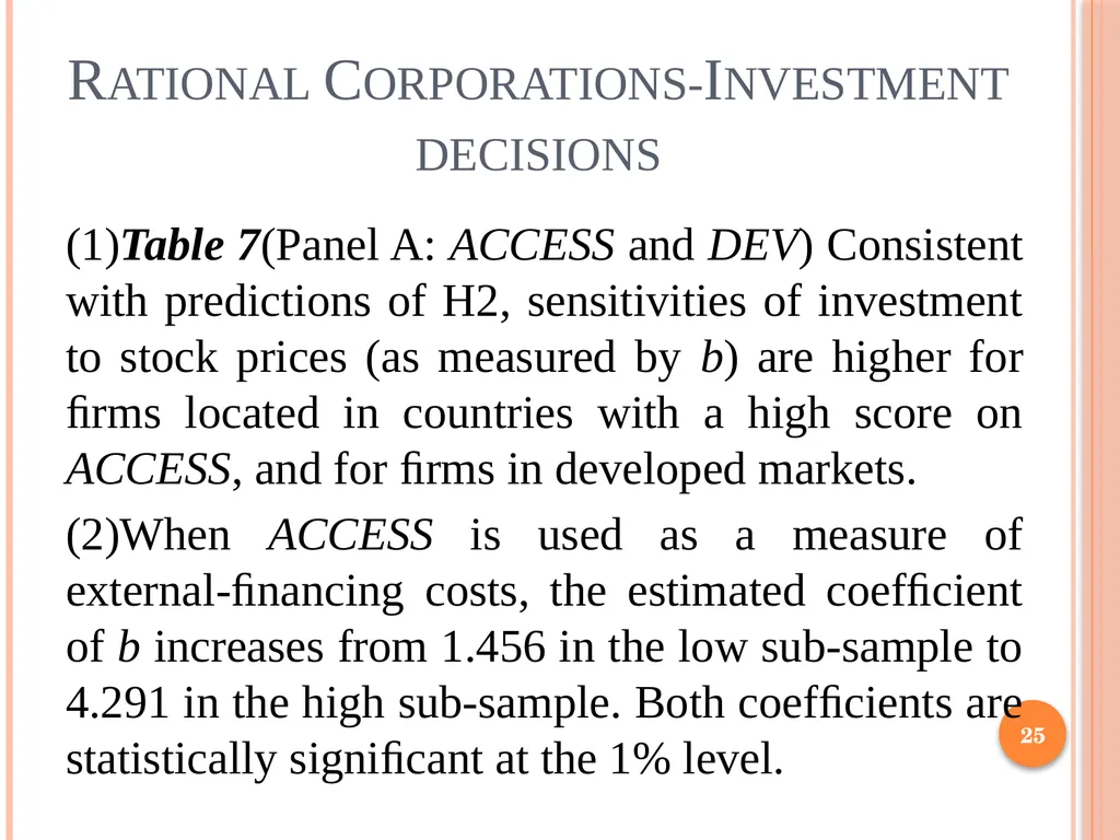 Behavioral Corporate Finance 1 Outline Rational - slide 25 of 38