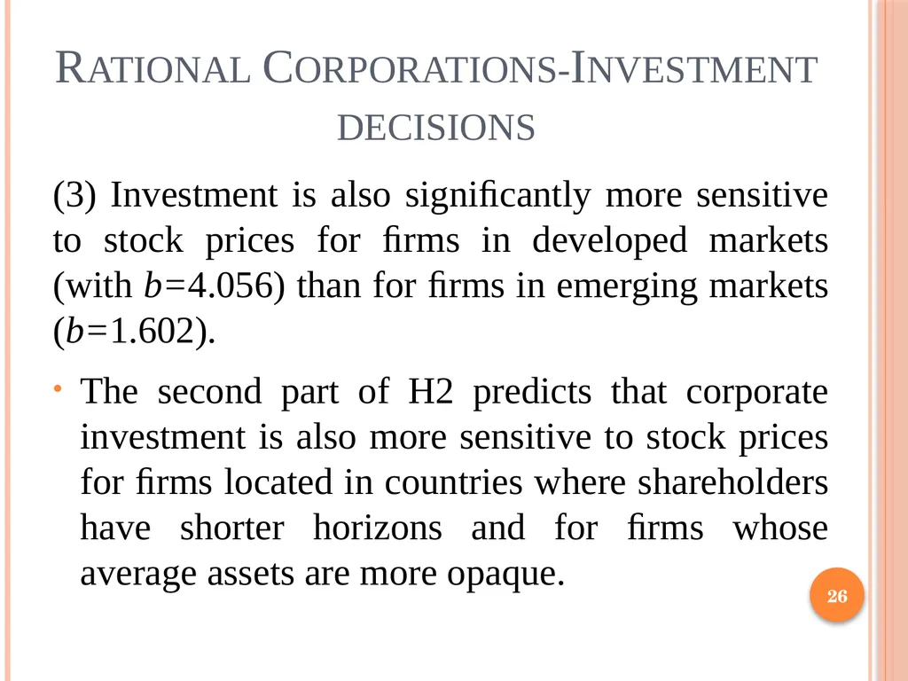 Behavioral Corporate Finance 1 Outline Rational - slide 26 of 38