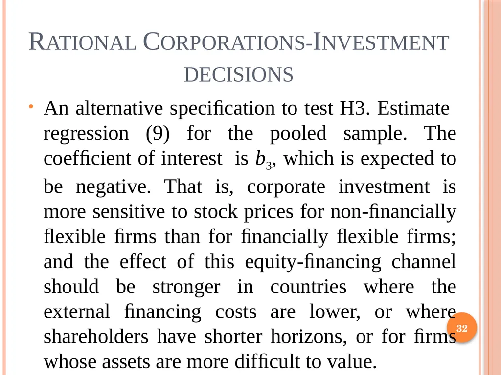 Behavioral Corporate Finance 1 Outline Rational - slide 32 of 38
