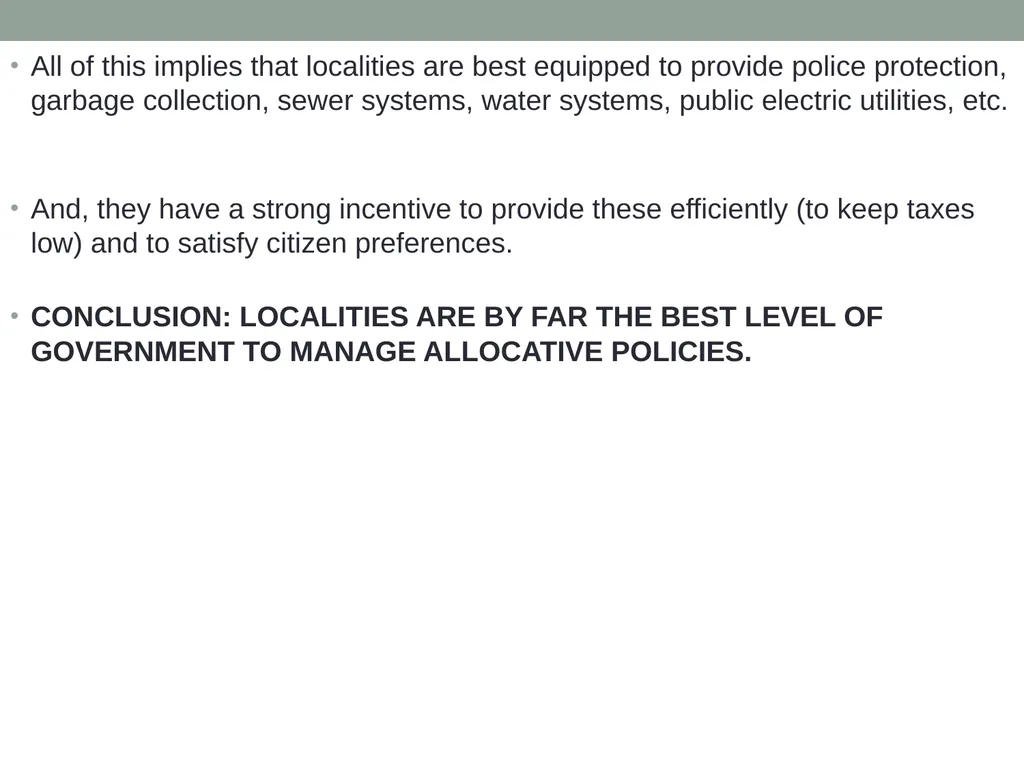 Markets Versus Governmental Allocation Normative - slide 11 of 28