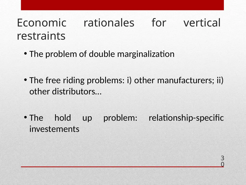 ECONOMICS OF COLLUSION Cartels , collusion and - slide 30 of 40
