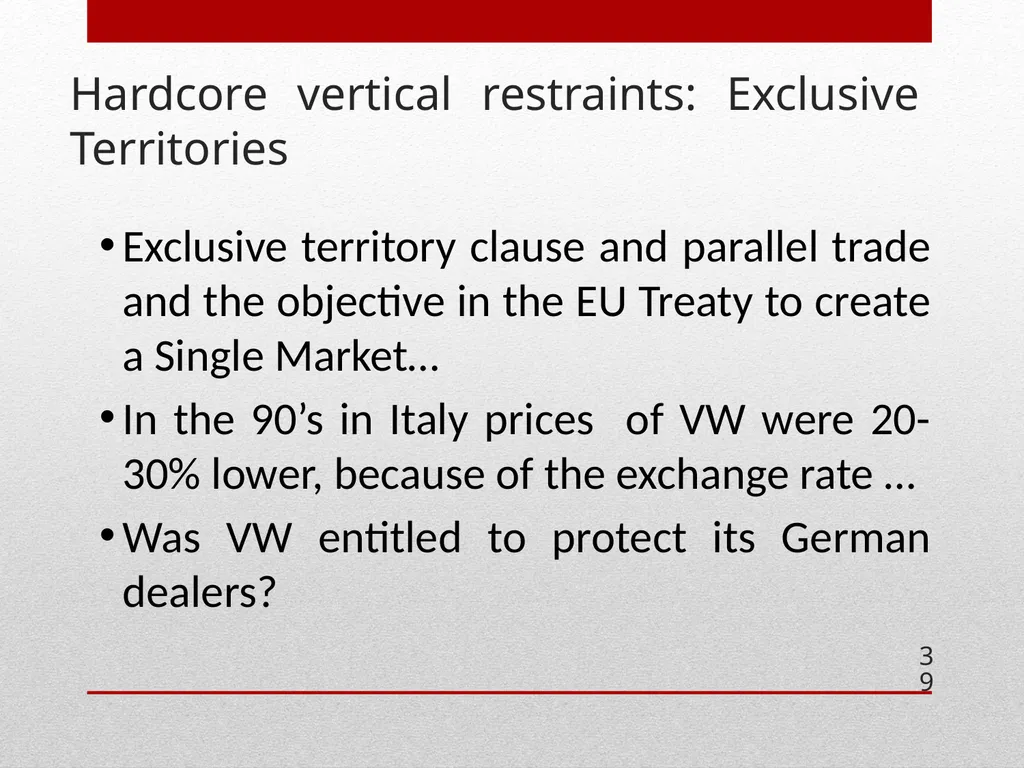 ECONOMICS OF COLLUSION Cartels , collusion and - slide 39 of 40