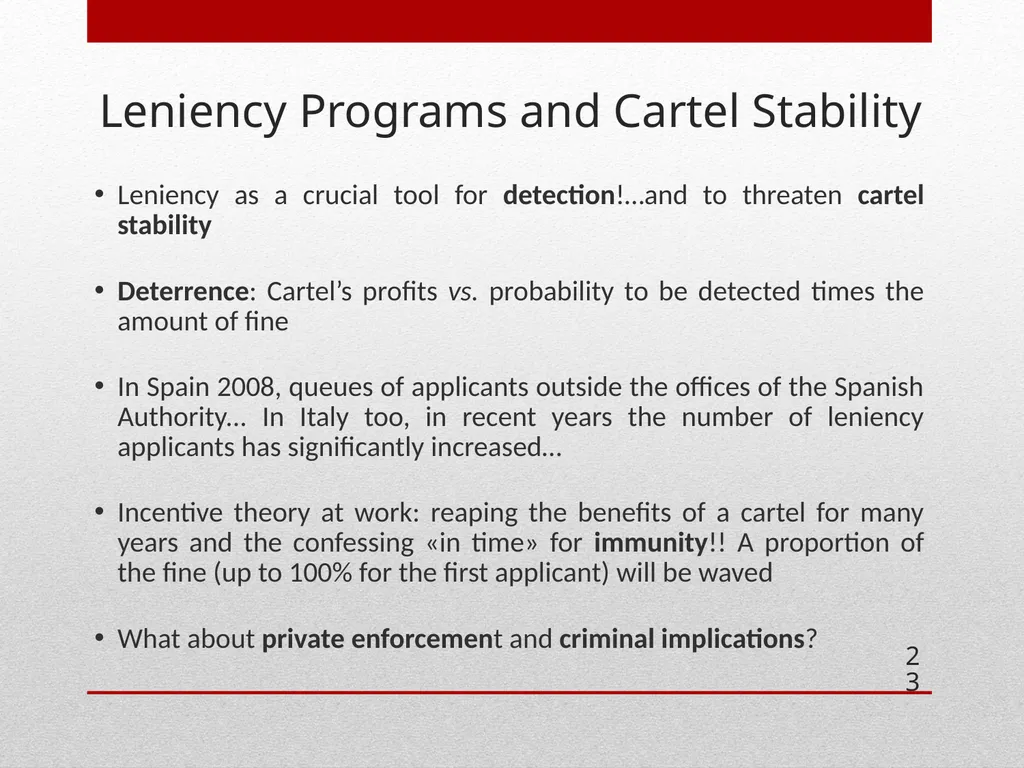 ECONOMICS OF COLLUSION Cartels , collusion and - slide 23 of 40