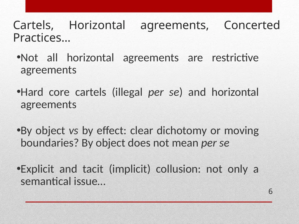 ECONOMICS OF COLLUSION Cartels , collusion and - slide 6 of 40