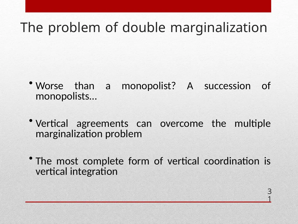 ECONOMICS OF COLLUSION Cartels , collusion and - slide 31 of 40