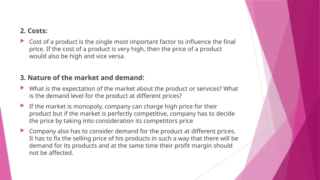 Unit II PRICING CONCEPT & MEANING OF PRICING The - slide 5 of 39