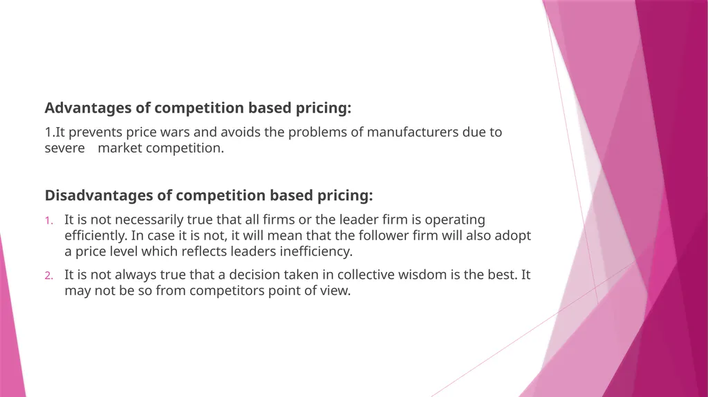 Unit II PRICING CONCEPT & MEANING OF PRICING The - slide 22 of 39