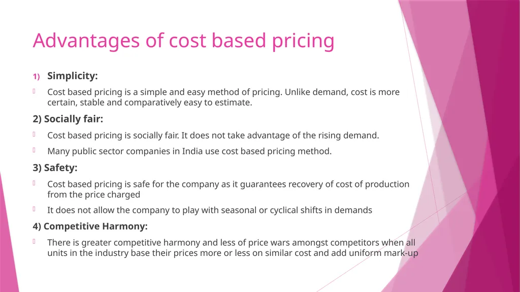Unit II PRICING CONCEPT & MEANING OF PRICING The - slide 12 of 39