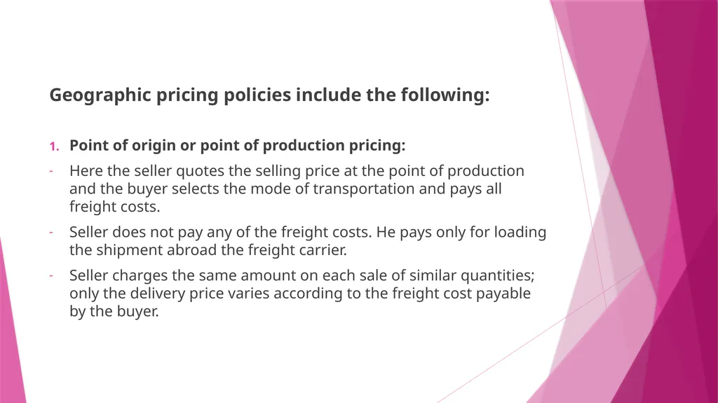 Unit II PRICING CONCEPT & MEANING OF PRICING The - slide 33 of 39