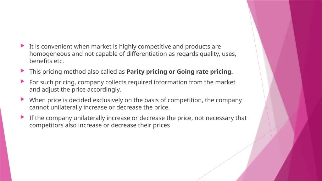 Unit II PRICING CONCEPT & MEANING OF PRICING The - slide 19 of 39
