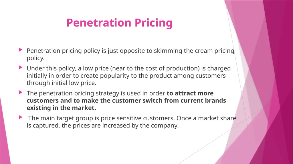 Unit II PRICING CONCEPT & MEANING OF PRICING The - slide 28 of 39