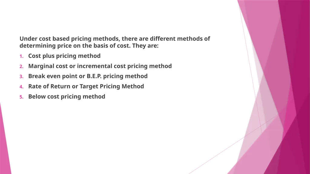 Unit II PRICING CONCEPT & MEANING OF PRICING The - slide 9 of 39