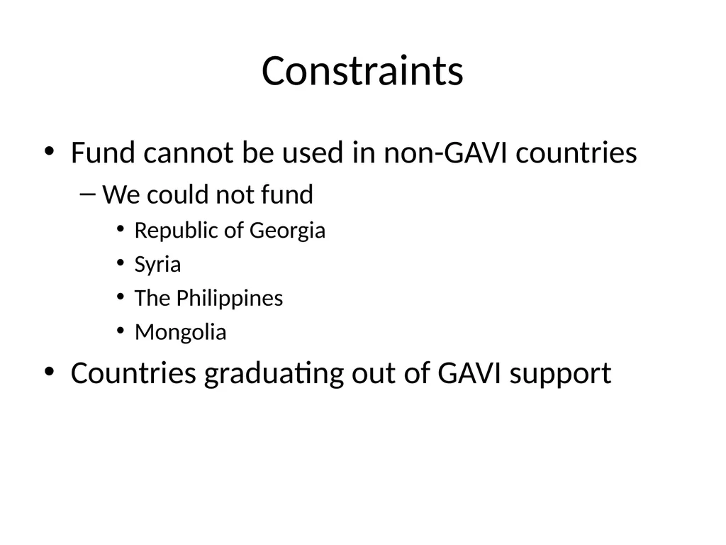 Experience with the measles outbreak response fund - slide 11 of 23