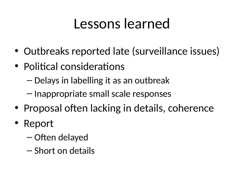 Experience with the measles outbreak response fund - slide 9 of 23