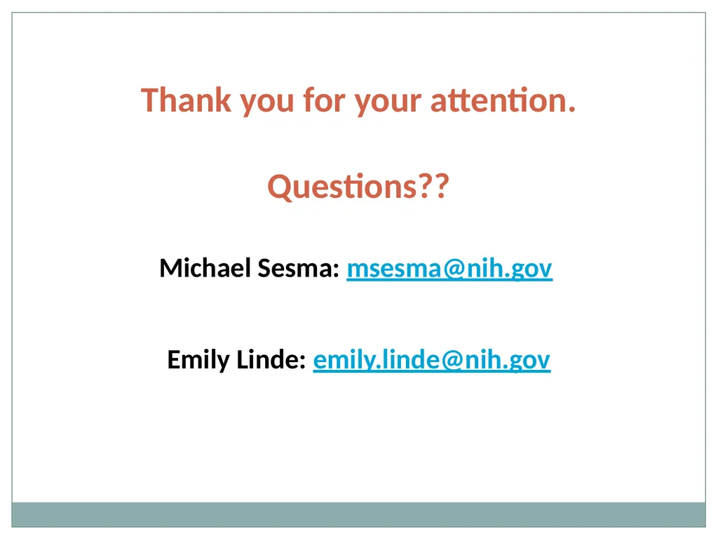 Michael A Sesma, Phd National Institute of general - slide 40 of 40