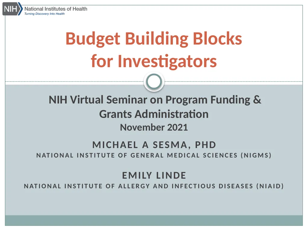 Michael A Sesma, Phd National Institute of general