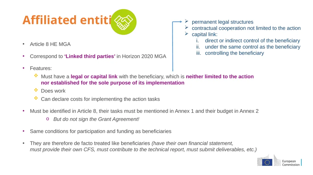 Coordinators’ Day Grant Agreement Preparation - slide 14 of 30