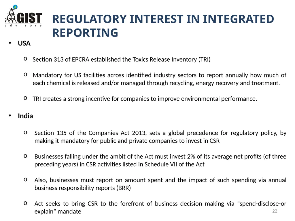 INTEGRATED / STAKEHOLDER REPORTING: WHAT, WHY, HOW - slide 22 of 28