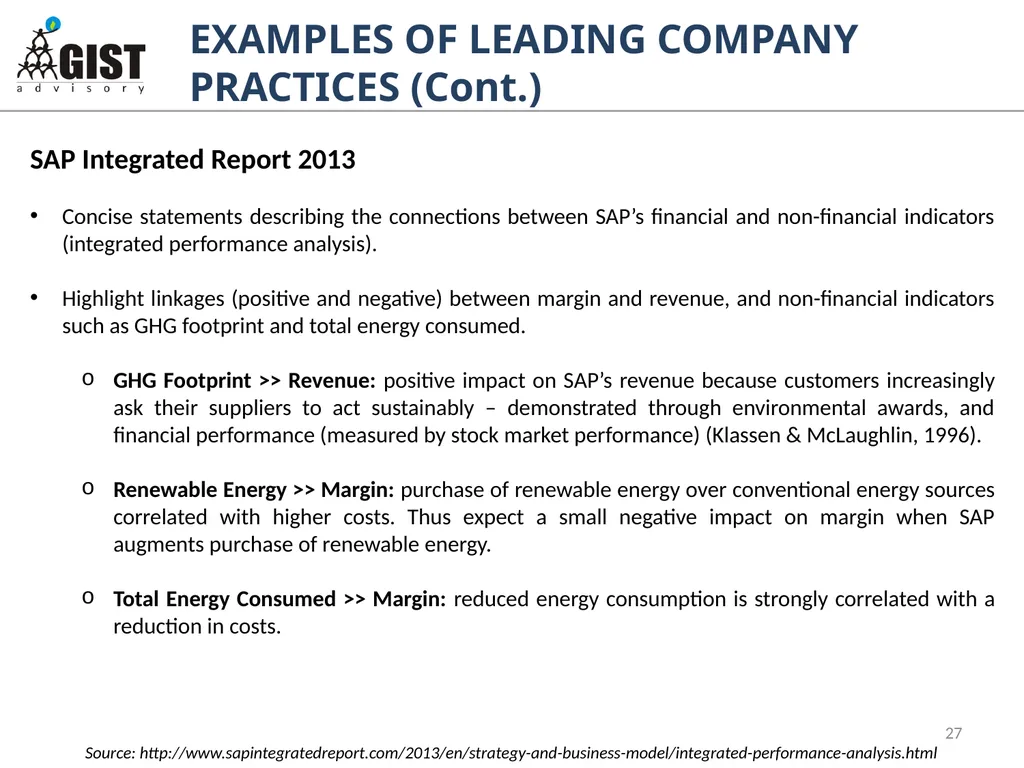 INTEGRATED / STAKEHOLDER REPORTING: WHAT, WHY, HOW - slide 27 of 28