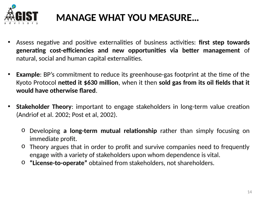 INTEGRATED / STAKEHOLDER REPORTING: WHAT, WHY, HOW - slide 14 of 28