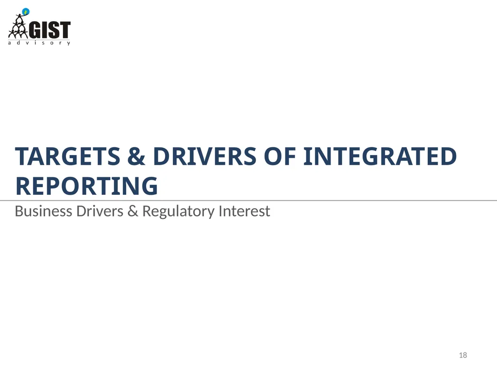 INTEGRATED / STAKEHOLDER REPORTING: WHAT, WHY, HOW - slide 18 of 28