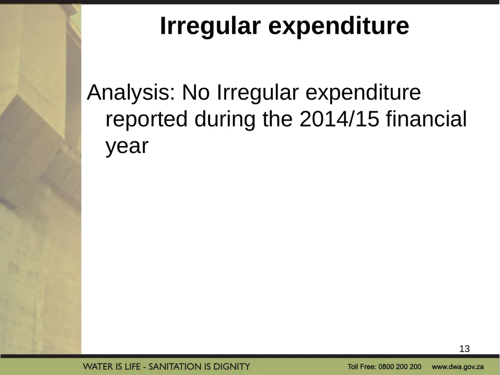 PRESENTATION TITLE Presented by: Name Surname - slide 13 of 32