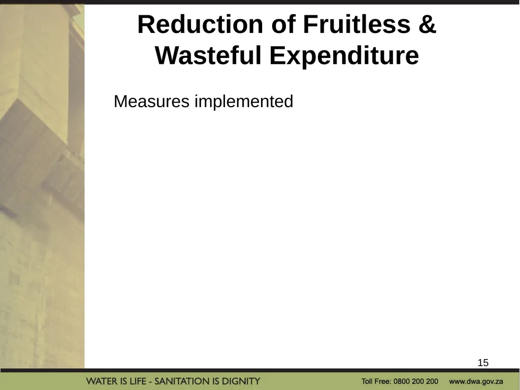 PRESENTATION TITLE Presented by: Name Surname - slide 15 of 32