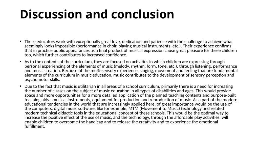 THE MUSIC EDUCATION SUBJECT IN MODERN EDUCATIONAL - slide 6 of 6