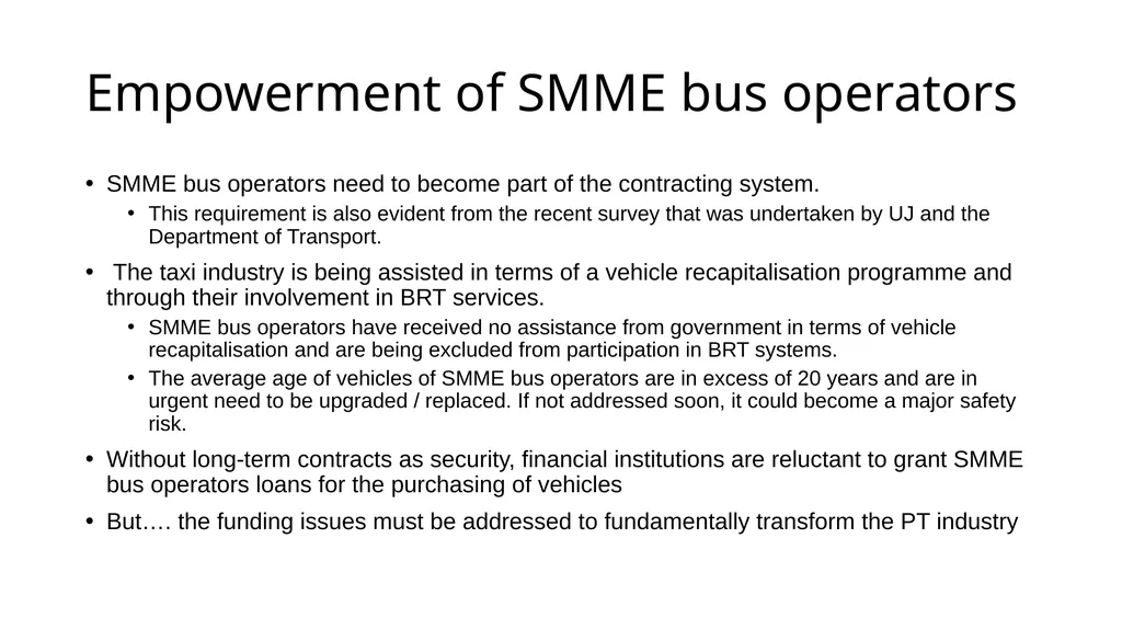 SABOA Presentation to the Parliamentary Portfolio - slide 45 of 50