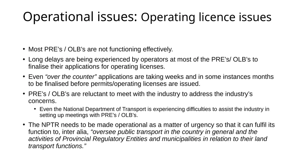 SABOA Presentation to the Parliamentary Portfolio - slide 48 of 50