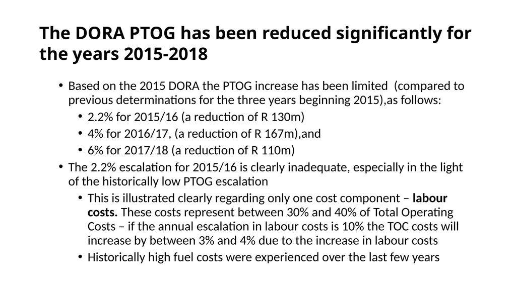 SABOA Presentation to the Parliamentary Portfolio - slide 7 of 50