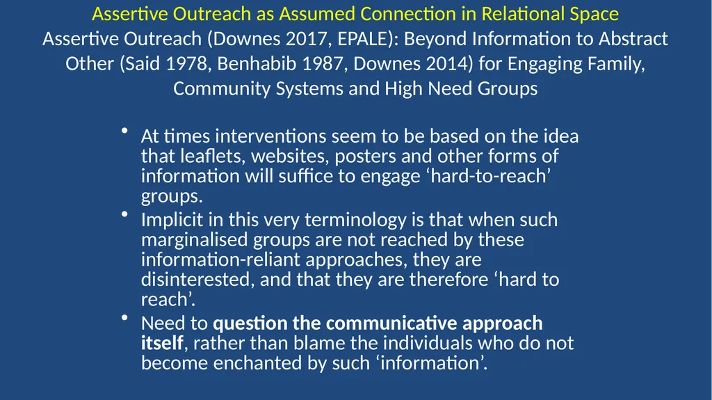 Community Outreach and Systems Change Research for - slide 20 of 40
