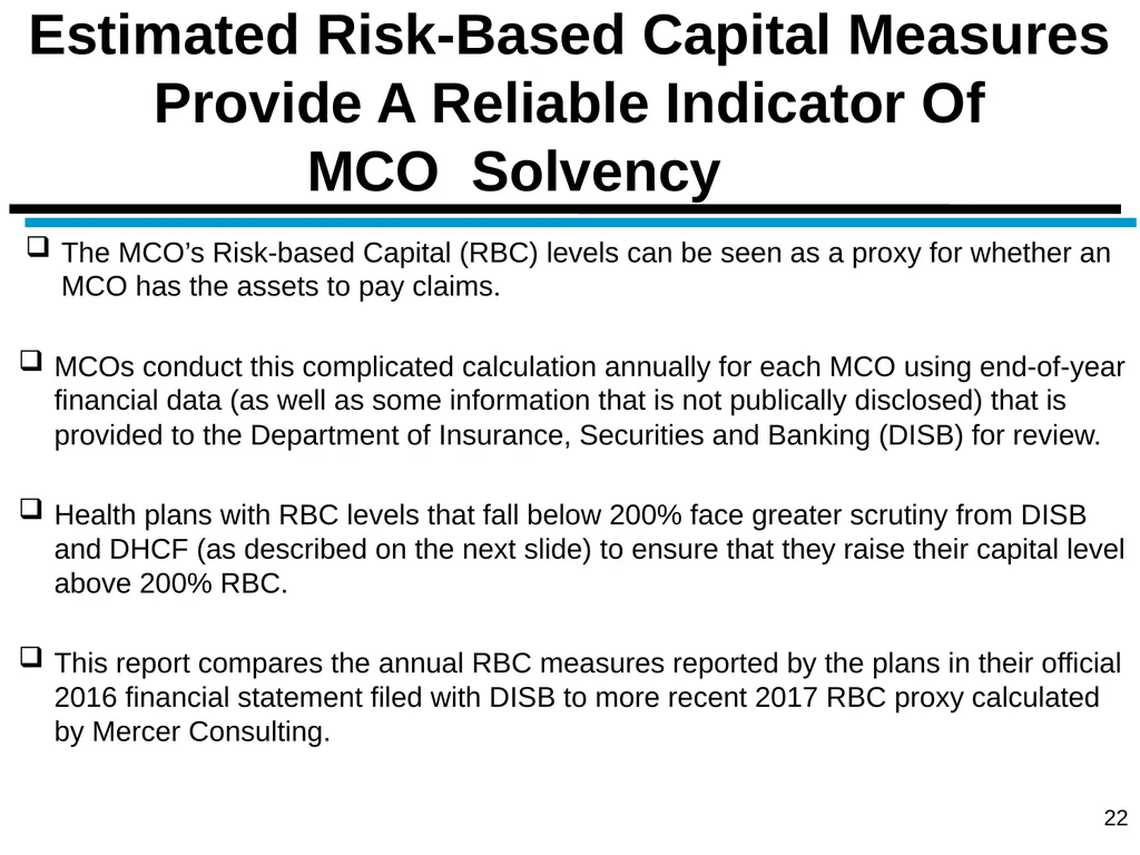 District of Columbia’s Managed Care Annual - slide 22 of 76