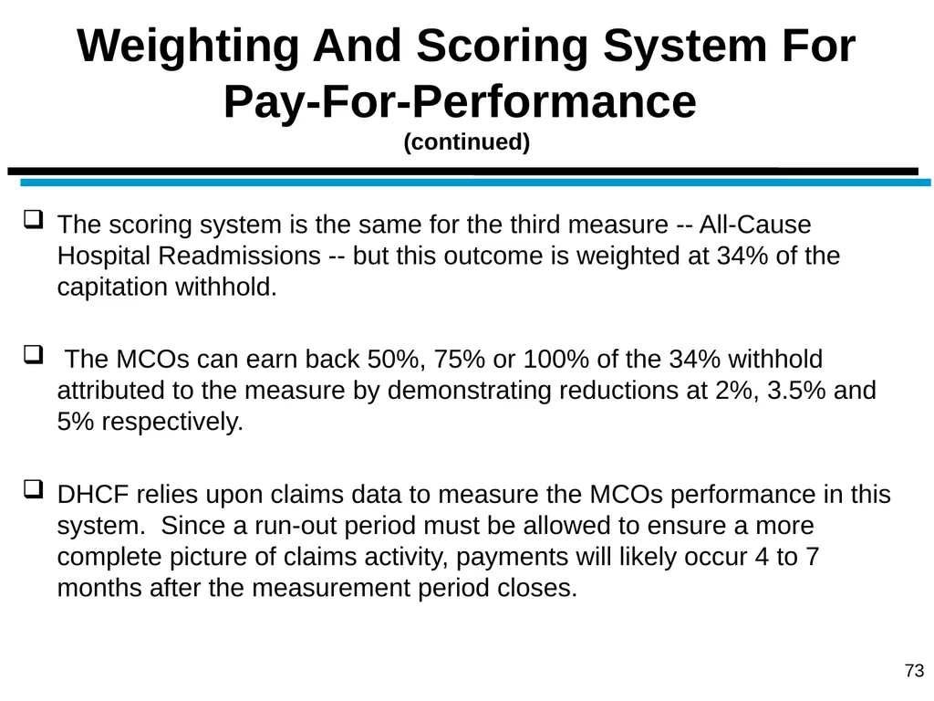 District of Columbia’s Managed Care Annual - slide 73 of 76