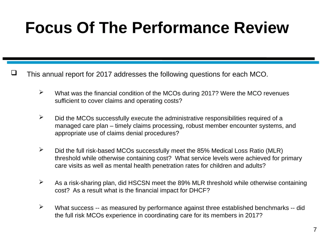District of Columbia’s Managed Care Annual - slide 7 of 76