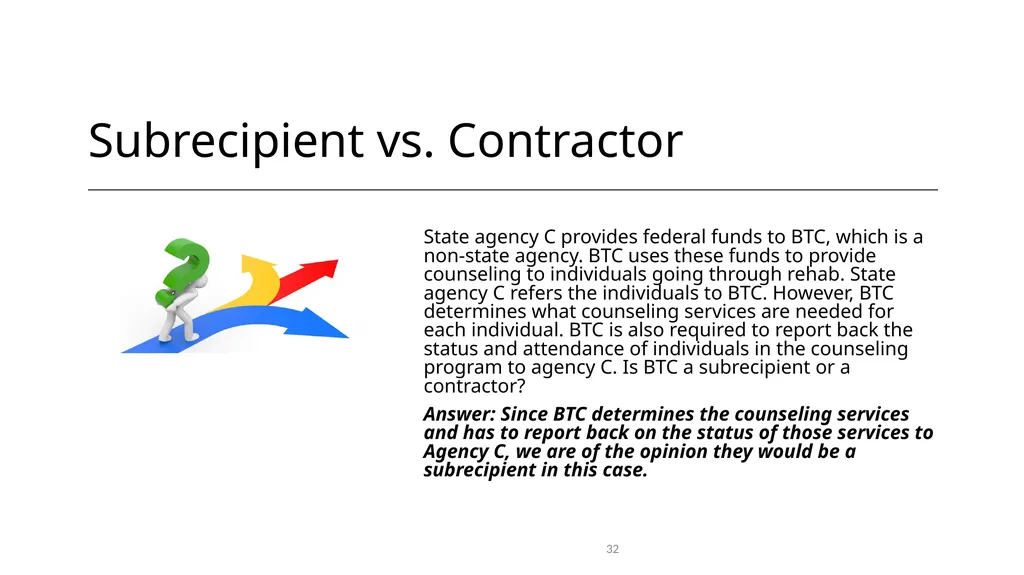 Federal Grant Reporting 101 & Lessons Learned - slide 32 of 48